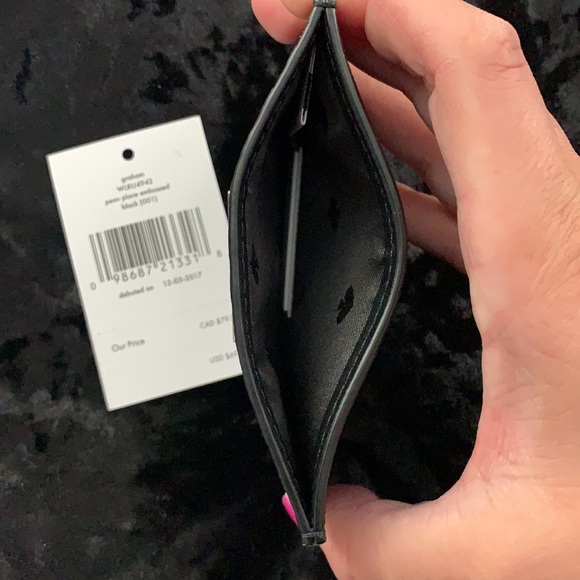 NWT - Kate Spade NY Card Holder in Black - Picture 5 of 7